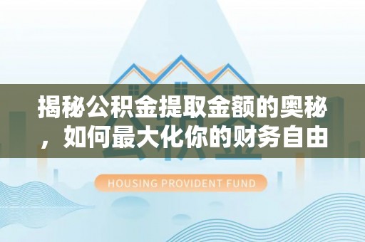 河池揭秘公积金提取金额的奥秘，如何最大化你的财务自由