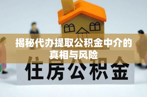 河池揭秘代办提取公积金中介的真相与风险