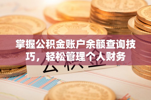 河池掌握公积金账户余额查询技巧，轻松管理个人财务