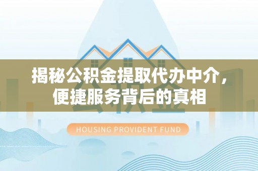 河池揭秘公积金提取代办中介，便捷服务背后的真相