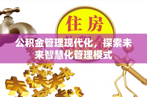 河池公积金管理现代化，探索未来智慧化管理模式