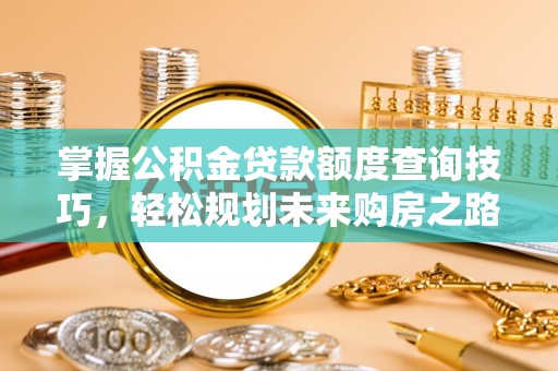 河池掌握公积金贷款额度查询技巧，轻松规划未来购房之路