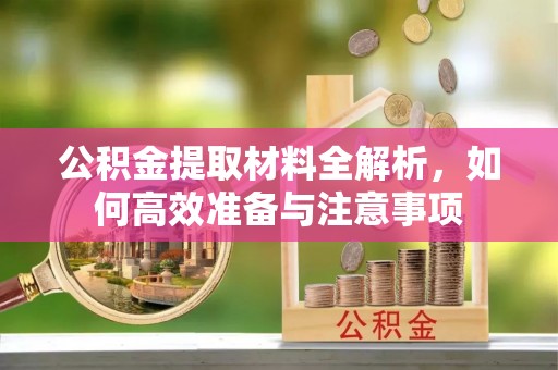 河池公积金提取材料全解析，如何高效准备与注意事项