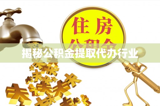 河池揭秘公积金提取代办行业