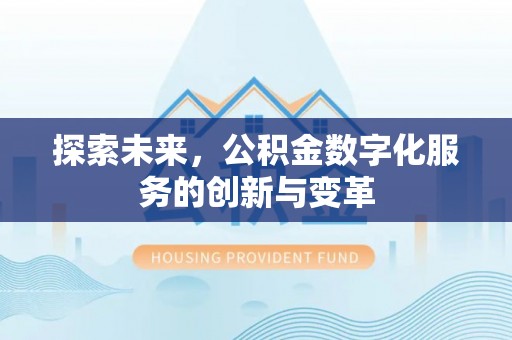 河池探索未来，公积金数字化服务的创新与变革