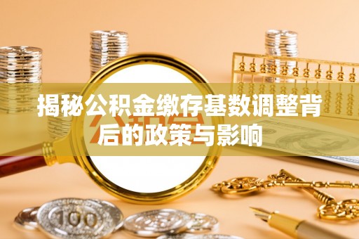 河池揭秘公积金缴存基数调整背后的政策与影响