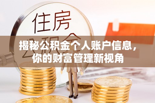 河池揭秘公积金个人账户信息，你的财富管理新视角