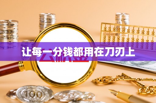 河池让每一分钱都用在刀刃上